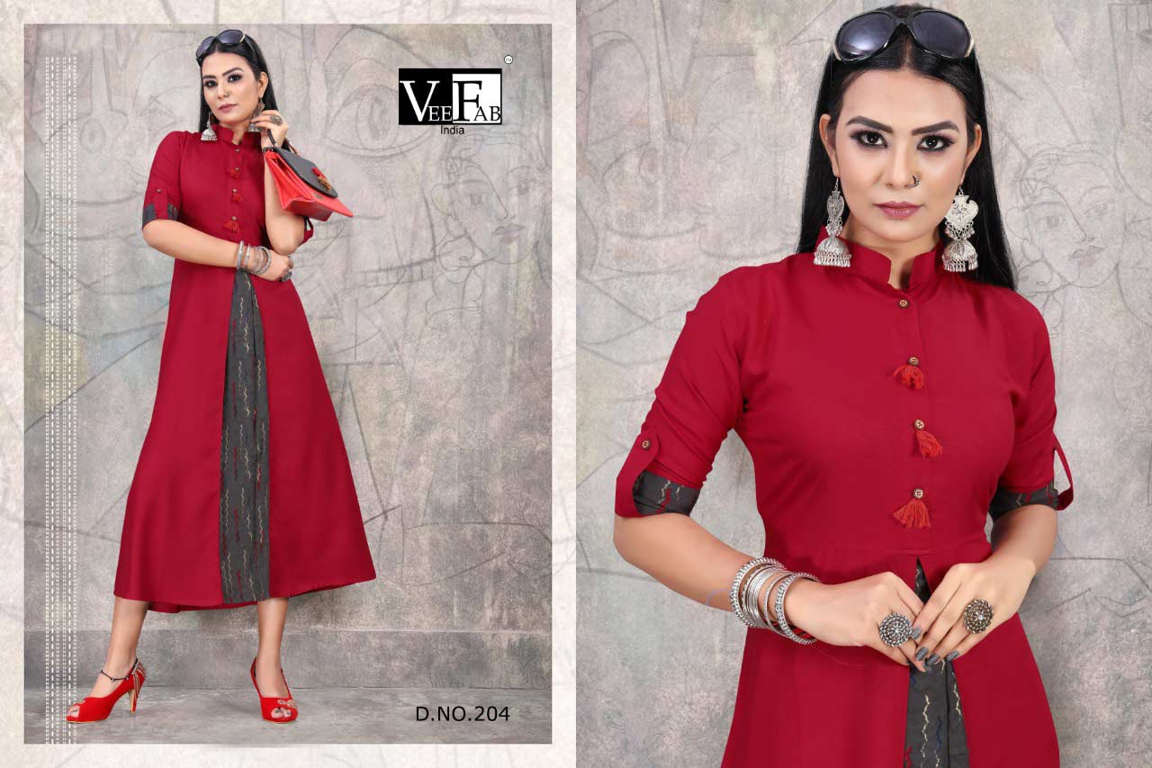 Vee Fab Crackles Vol-2 Rayon Dyed Wholesale Kurti Vee Fab Crackles Vol-2 Rayon Dyed Wholesale Kurti